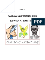 PANANALIKSIK Sed-Fil-313