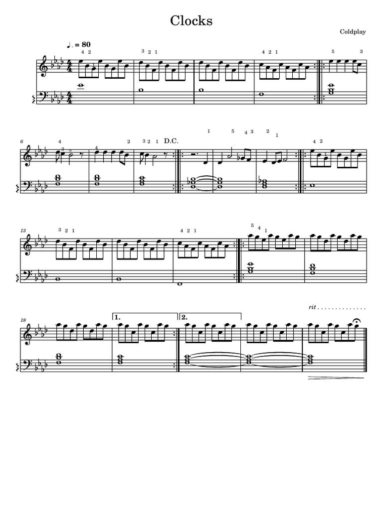 Clock Coldplay PDF