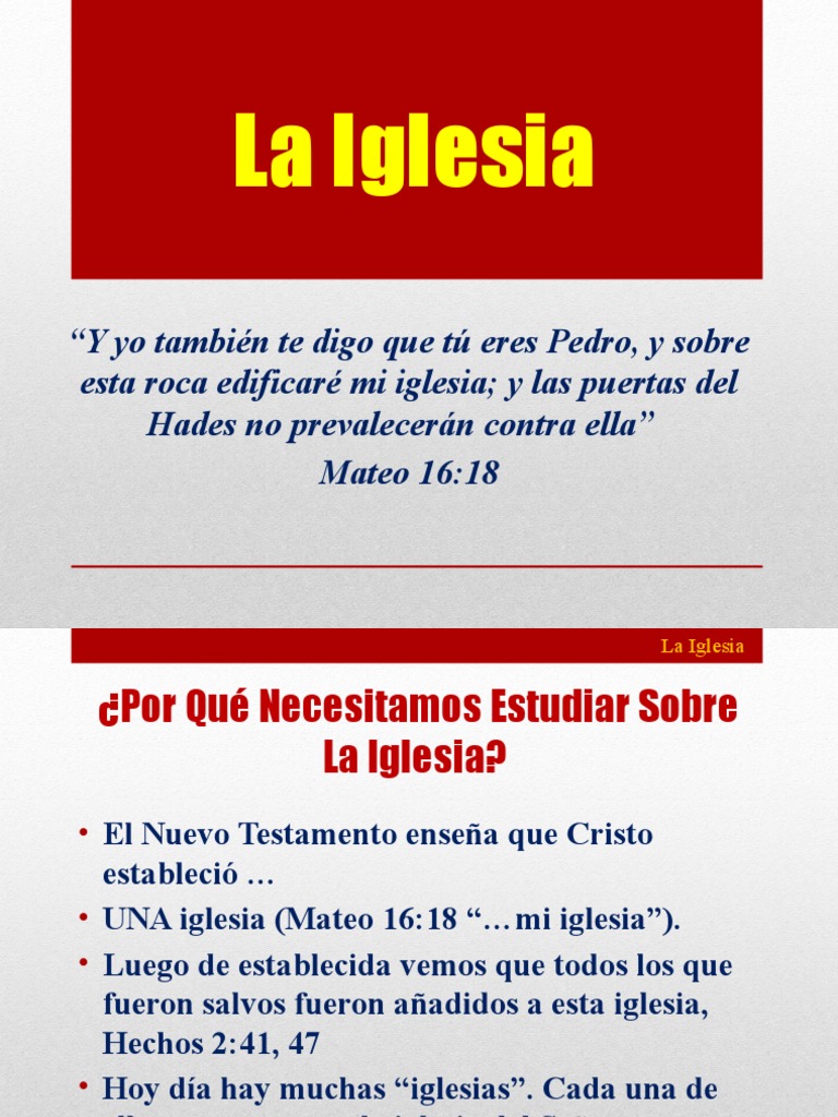 Fundamentos de la Iglesia Cristiana | PDF | Iglesia cristiana | Jesús