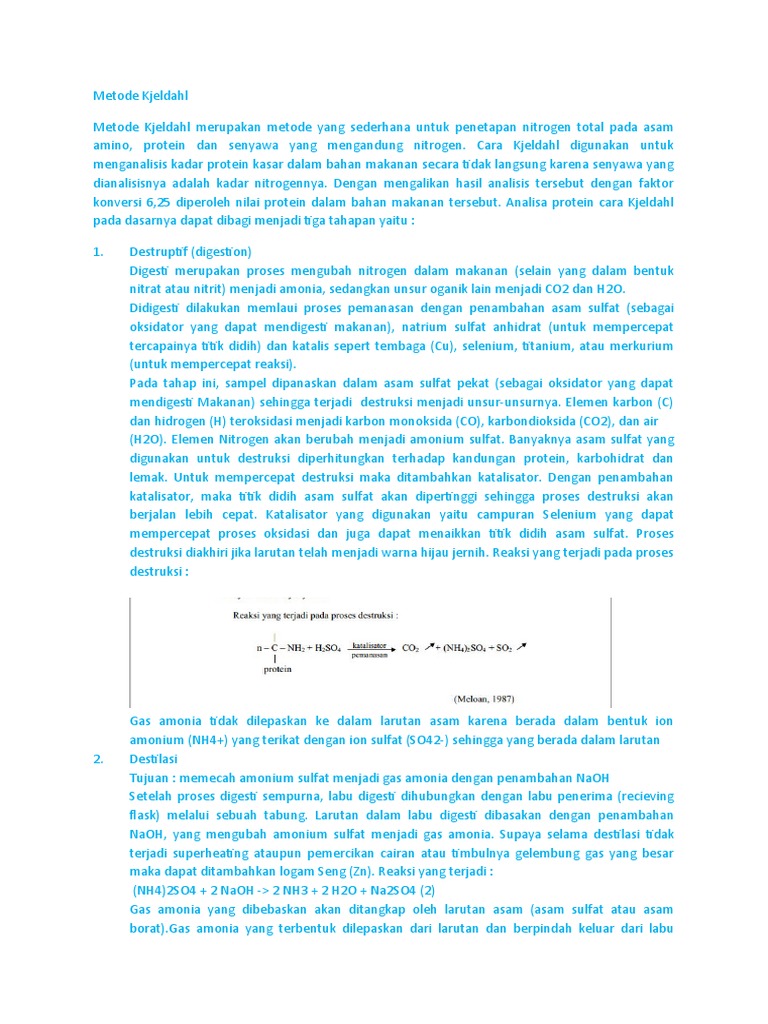 Metode Kjeldahl PDF