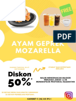 Ayam Geprek Mozarella Diskon 50% 26-27 Sep