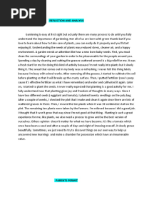 Reflection and Analysis
