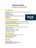 Revisão - Concordância Nominal