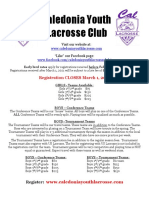 Caledonia Youth Lacrosse Club: Registration CLOSES March 1, 2021