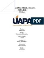 Universidad Abierta para Adultos (UAPA) : Homework 1