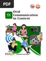 Oral Communication in Context First Sem Module