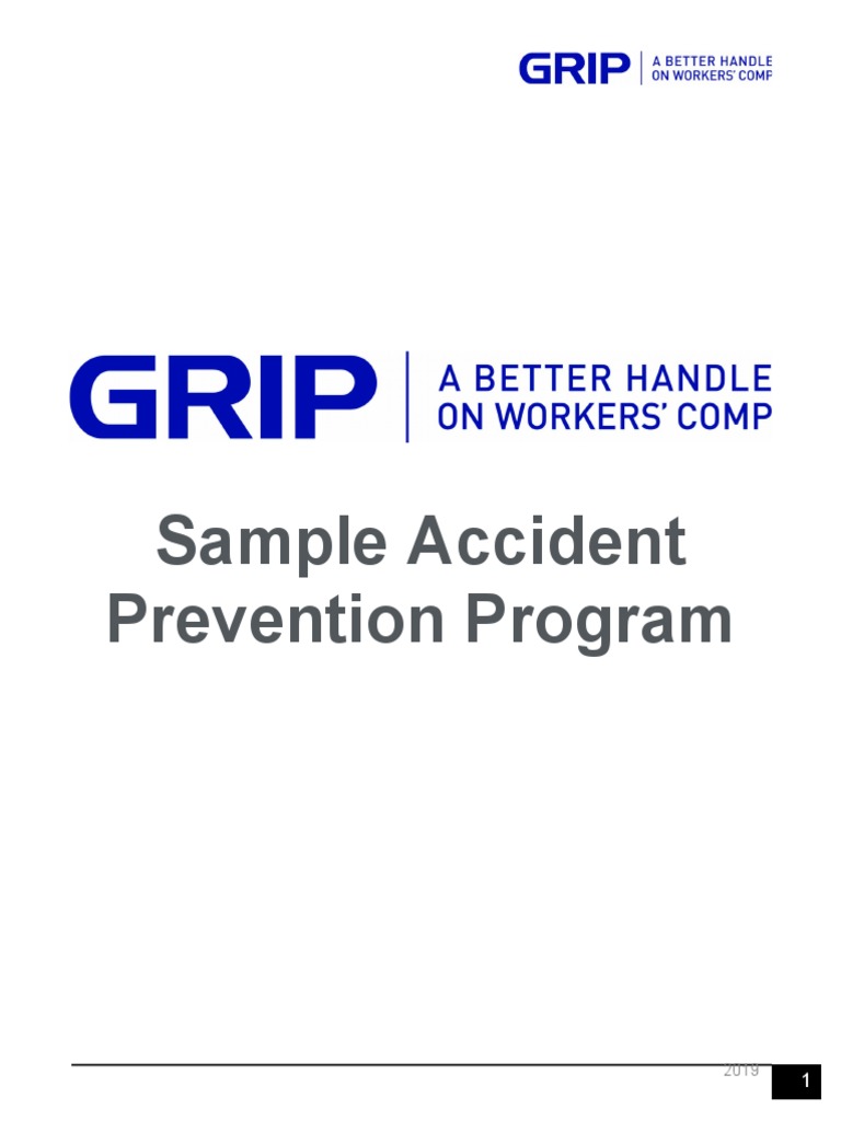 Sample GRIP APP Accident Prevention Program PDF Safety