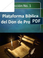 Lección 1. Plataforma Bíblica Del Don de Profecía. Sin Video