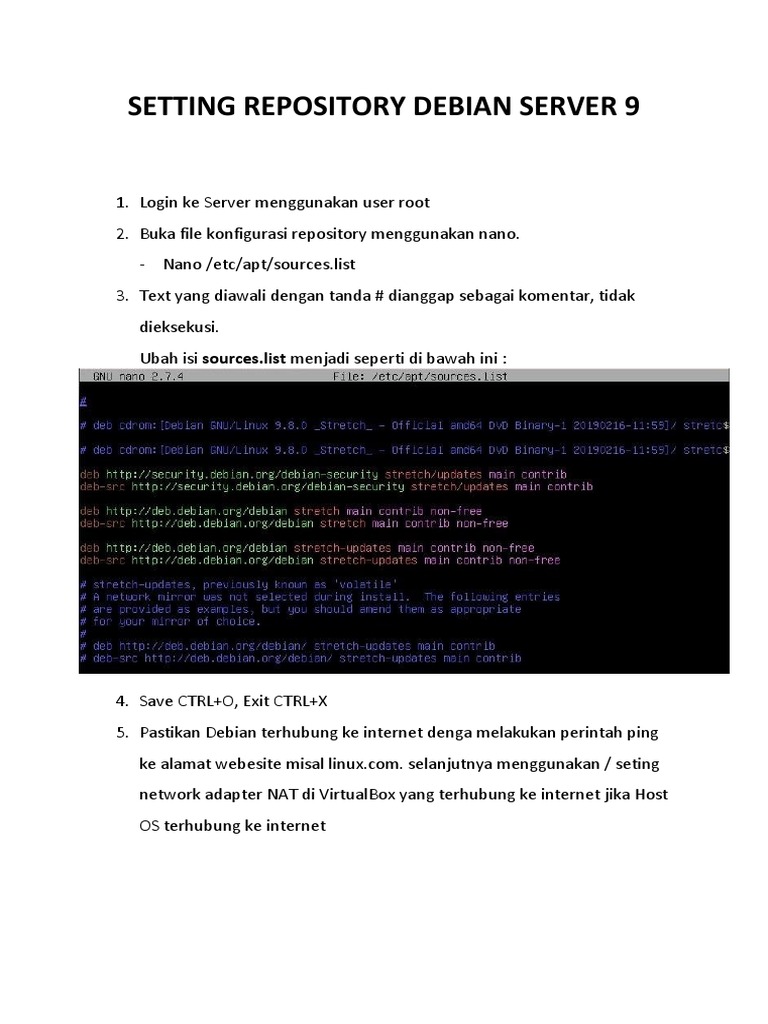 Setting Repository Debian 9 | PDF