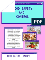 Food Safety and Control