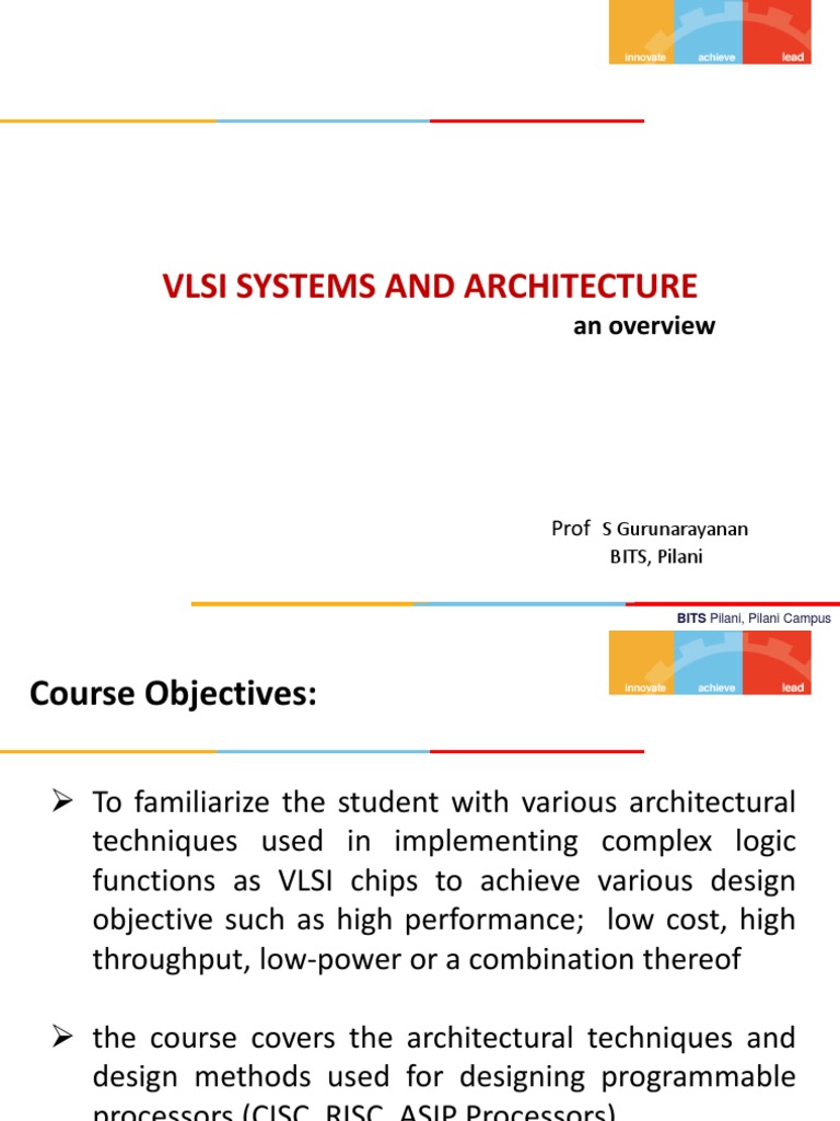 Vlsi Systems and Architecture: An Overview | PDF | Central Processing ...