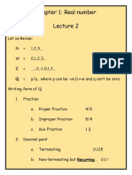 Chapter 1: Real Number