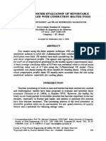 Thermal Process Evaluation of Retortable Pouches Filled Conduction Heated Food