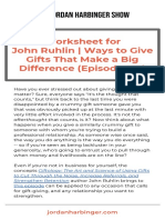 Worksheet For John Ruhlin Ways To Give Gifts That Make A Big Difference Episode 157