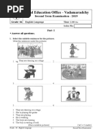 Zonal Education Office - Vadamaradchy: Second Term Examination - 2019