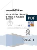 2011 Material de Apoyo de Trabajo de Graduación