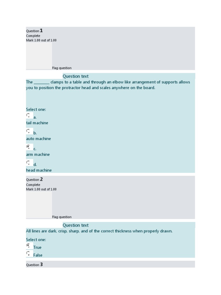 Computer Aided Drafting Final Exam PDF Technical Drawing
