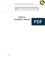 HD2014 Operation Manual: HD2014 LED Oper Ati On M Anual of The LED C Ontrol System