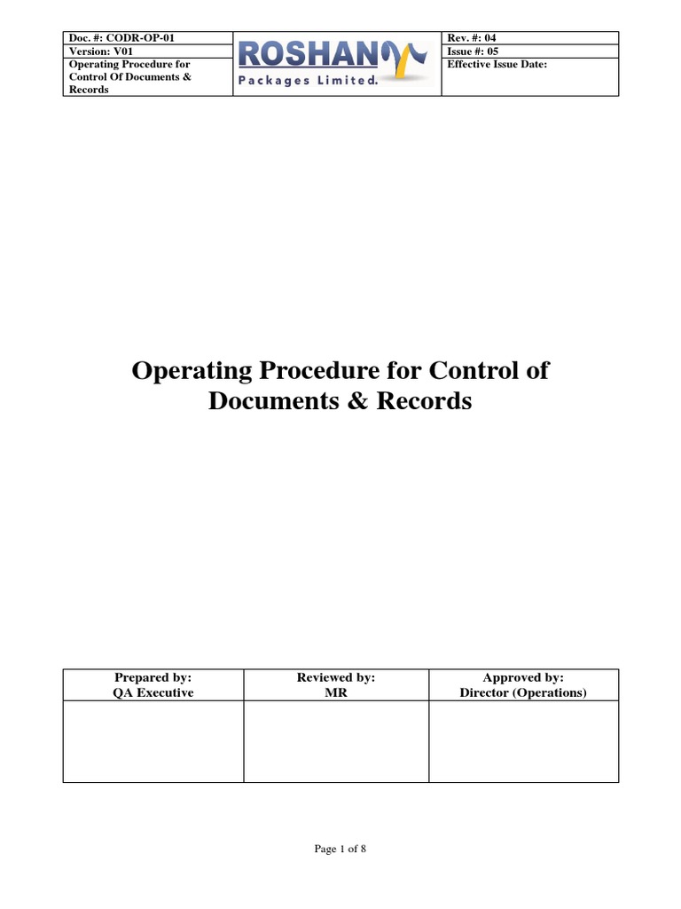 Document Control Procedure Overview | PDF | Computer File | Document
