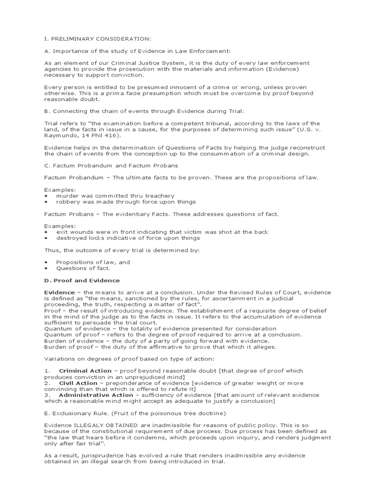D. Proof and Evidence Evidence - The Means To Arrive at A Conclusion ...