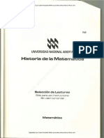 Historia de la Matematica (760) - Seleccion de Lecturas