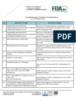 List of Approved Immunoassay Test Kits For Commercial Use