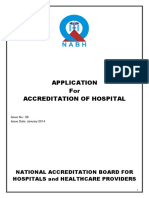 Application For Accreditation of Hospital: National Accreditation Board For Hospitals and Healthcare Providers
