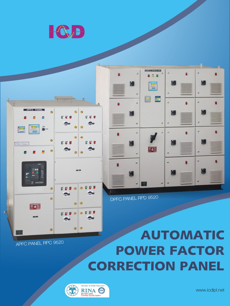 Power Factor Correction Panel Overview | PDF | Capacitor | Transformer