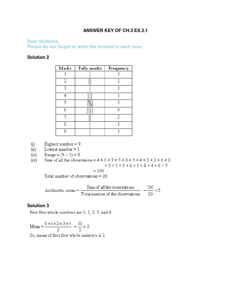 Math Exercise Solutions | PDF