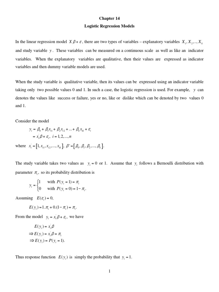 Modeling Binary Outcomes: An Introduction to Logistic Regression | PDF ...