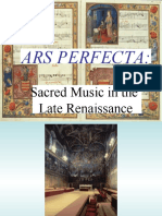 Ars Perfecta:: Sacred Music in The Late Renaissance