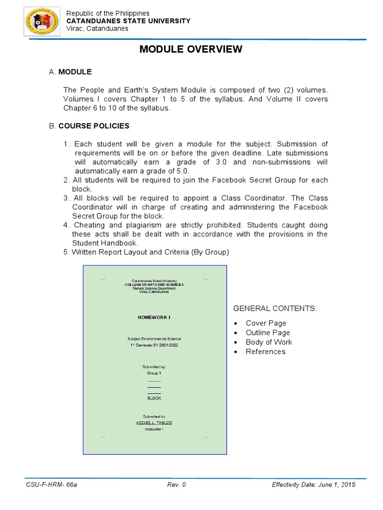 PEE Module Overview and Contact Details | PDF