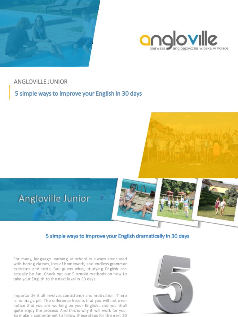 5 Ways To Improve Your English Pdf English Language Vocabulary