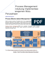 Business Process Management Dalam Mendukung Implementasi Sistem Manajemen Mutu Perusahaan