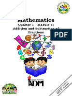 Mathematics: Quarter 1 - Module 1: Addition and Subtraction of Fractions