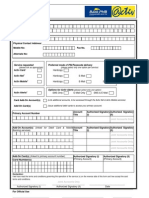 Internet Banking Application Form