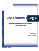 Lecture 5: Requirements Elicitation: Requirements Management and Systems Engineering (ITKS451), Autumn 2008