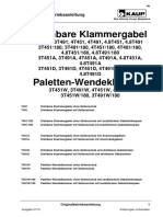 Drehbare Klammergabel: Betriebsanleitung