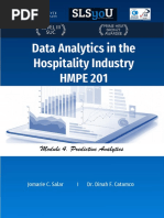 Data Analytics in The Hospitality Industry HMPE 201