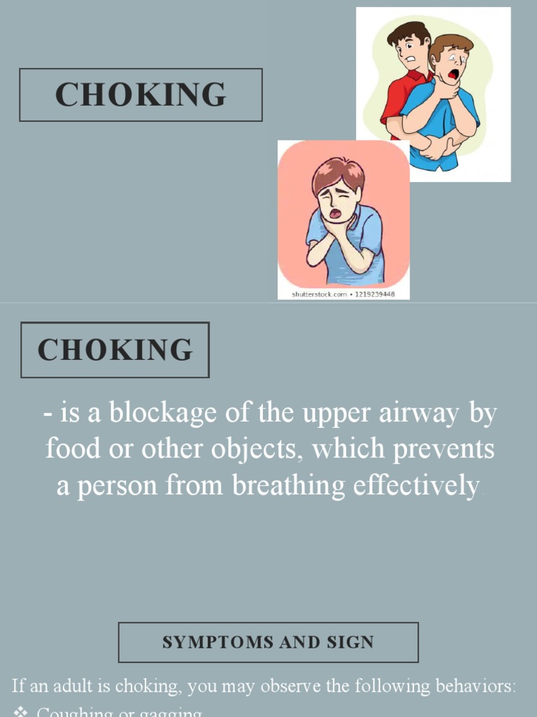 BLS Choking PDF First Aid Clinical Medicine
