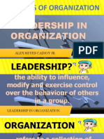 LEADERSHIP IN ORGANIZATION