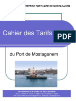 Mostaganem Port Tarif 2008 11 01