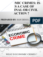 Economic Crimes: Is This A Case of Criminal or Civil Action ?