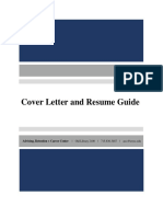 Cover Letter and Resume Guide: Advising, Retention + Career Center