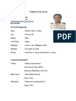 Curriculum Vitae Jhudiel Carlo A Andoy Langtad, Argao, Cebu 09274478657 Personal Background
