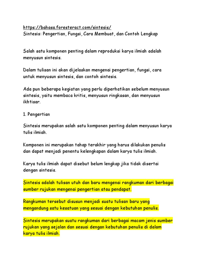 Apa Itu Analisis Dan Sintesis Pdf