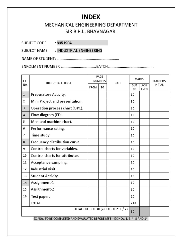 Industrial Engineering Term Work Guide | PDF | Normal Distribution ...