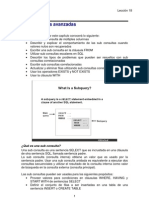 Sub consultas avanzadas en SQL