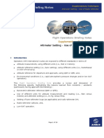 Altimeter Setting - Use of Radio Altimeter