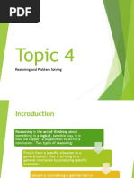 Topic 4 Reasoning and Problem Solving